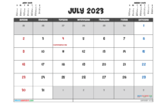 Free Printable July 2023 Calendar 12 Templates