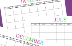 Love This Cute Fun Printable BLANK CALENDAR SET I Could Use It This