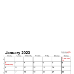 Photo Calendar 2023 UK Free Printable Word Templates
