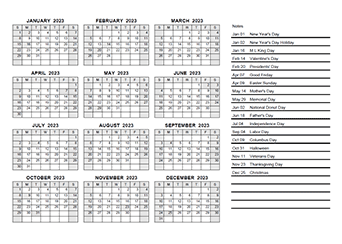 Printable 2023 PDF Calendar Templates CalendarLabs