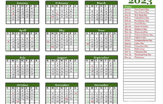 Printable 2023 Yearly Calendar Template CalendarLabs