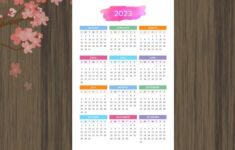 Printable Calendar 2022 2023 Desktop Calendar Yearly Wall Etsy