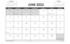 Printable June 2023 Calendar Free 12 Templates