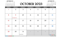 Printable October 2023 Calendar Free 12 Templates