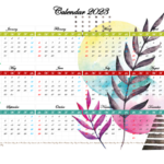 Printable Yearly 2023 Calendar With Holidays Premium Template 27482