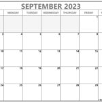 September 2023 Calendar Free Printable Calendar