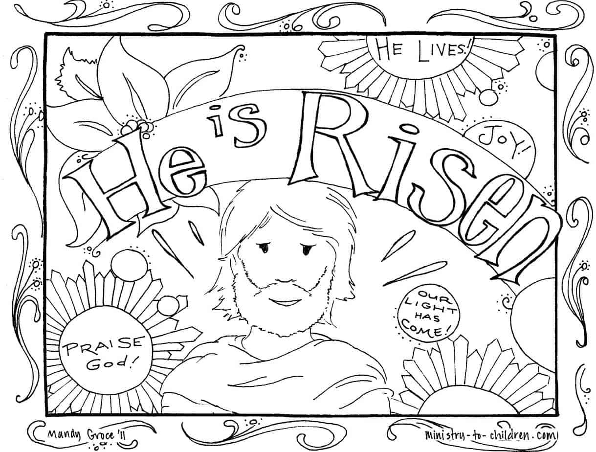 15 Easter Coloring Pages [Religious] Free Printables For Kids regarding Easter Coloring Pages Religious Printable
