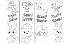 20 Cute Easter Bookmarks (Free Printables!) - Cassie Smallwood in Printable Easter Bookmarks