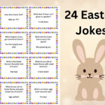 24 Easter Jokes Printable Easter Jokes Instant Download Easter inside Printable Easter Jokes