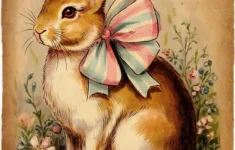 30+ Adorable Vintage Easter Bunny Images For Your Diy Projects inside Free Printable Vintage Easter Pictures