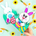 3D Pop-Up Bunny Card For Easter | Printable Easter Card - Arty with Printable Easter Art