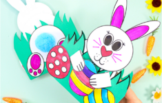 3D Pop-Up Bunny Card For Easter | Printable Easter Card - Arty with Printable Easter Art
