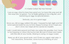 4 Free Printable Easter Bunny Letters pertaining to Printable Letters From Easter Bunny