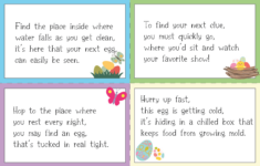 48 Free Printable Easter Egg Hunt Clues For Kids - Play Party Plan within Printable Easter Clues