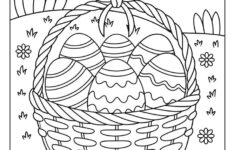 57 Easter Coloring Pages (Printables: Egg, Bunny, And More) in Easter Basket Coloring Pages Printable