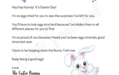 7 Adorable Easter Bunny Letters - Cassie Smallwood for Printable Easter Letter Template