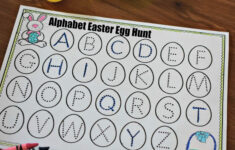 Alphabet Easter Egg Hunt For Preschoolers W/ Free Printable with regard to Easter Eggs Letter Matching Printable