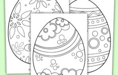 Ausmalbilder Und Malvorlagen Osterei Zum Ausdrucken In Pdf throughout Easter Eggs Coloring Free Printable
