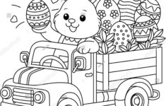 Best Easter Bunny Colouring Page Royalty-Free Images, Stock Photos with regard to Kids Easter Coloring Pages Printable