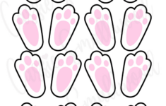 Cute Easter Bunny Feet Printable Template (Free!) - Cassie Smallwood in Easter Bunny Paws Printable