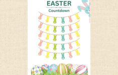 Daily Easter Countdown Calendar- Mark Off Days Instant Download with regard to Easter Countdown Calendar Printable