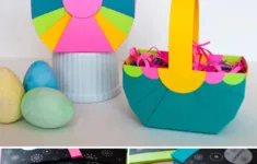 Diy Easter Basket Template (Easy Easter Crafts) - Merriment Design with regard to Printable Paper Easter Basket