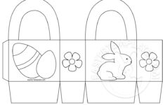 Easter Basket Printable Coloring Page - Easter Template within Easter Basket Printable Template