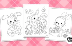 Easter Bunny Coloring Pages (Free Printables) throughout Printable Easter Picture