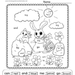 Easter Bunny Colorsight Word Worksheet - Free Printable with regard to Easter Printable Worksheets