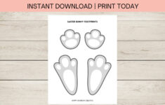 Easter Bunny Footprints Printable, Easter Bunny Feet For Easter regarding Printable Easter Bunny Tracks