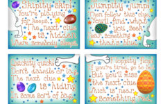 Easter Bunny Indoor Treasure Hunt - Rooftop Post Printables in Easter Bunny Clues Printable