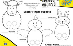 Easter (Bunny, Lamb, Chick) Finger Puppets regarding Easter Finger Puppets Printable