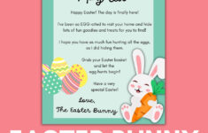 Easter Bunny Letter Free Printable - Making Frugal Fun within Easter Bunny Letters Free Printable