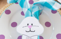 Easter Bunny Napkin Ring Free Printable - In My Own Style with Printable Easter Napkin Rings