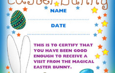 Easter Bunny Official Visitation Certificate - Rooftop Post Printables regarding Printable Easter Bunny Certificate