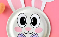 Easter Bunny Paper Plate Craft With Free Printable for Free Printable Easter Images