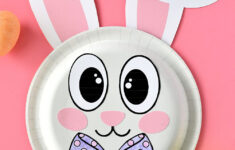 Easter Bunny Paper Plate Craft With Free Printable intended for Easter Bunny Printable