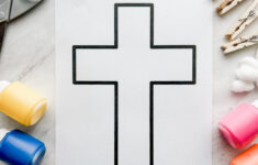 Easter Cross Craft For Kids- Free Printable Cross Template - Fox with regard to Free Printable Easter Cross