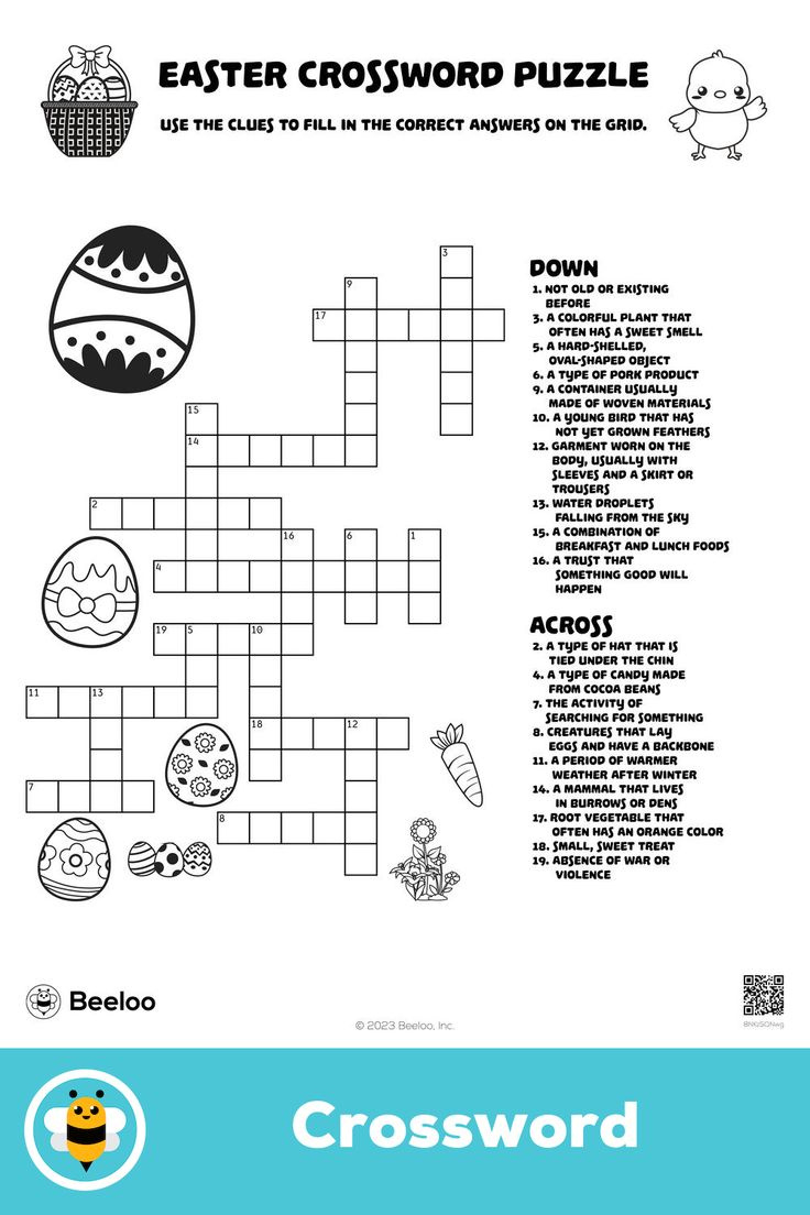Easter Crossword Puzzle regarding Easter Crossword Puzzle Printable