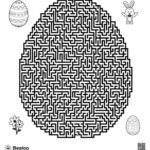 Easter Egg Maze with Easter Eggs Maze Printable