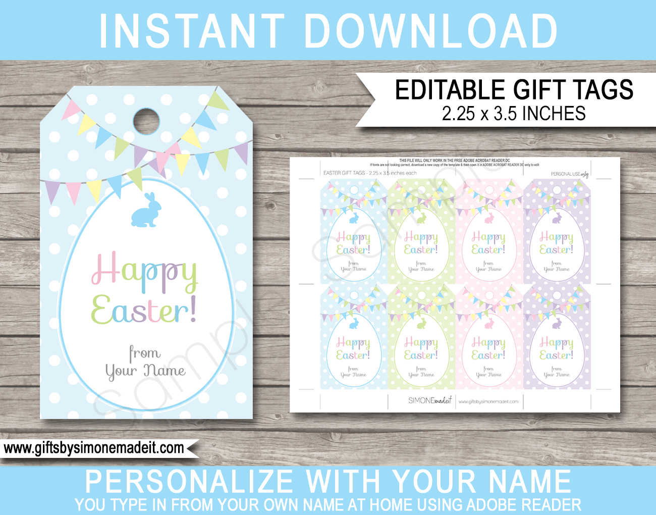 Easter Gift Tags intended for Easter Treat Bag Tags Printable Free