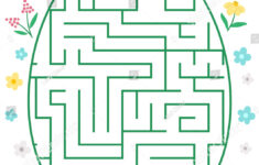 Easter Maze Children Cute Bunnies Egg Stock Vector with regard to Easter Eggs Maze Printable