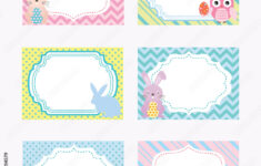 Easter Printable Labels Set. Stock Vector | Adobe Stock regarding Easter Name Tags Printable