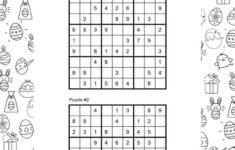 Easter Sudoku Puzzles - Cute &amp; Free Printables | Saturdaygift for Easter Sudoku Printable