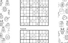 Easter Sudoku Puzzles - Cute &amp; Free Printables | Saturdaygift throughout Easter Puzzles For Adults Printable