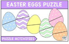 Free 18 Puzzle With Easter Egg Printable - Fluffytots within Free Printable Easter Eggs Matching Game