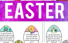 Free Bible Verse Cards For Easter inside Free Easter Scripture Printable