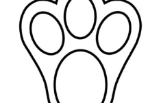 Free Big Bunny Footprint Template: Perfect Spring Activity For Kids regarding Printable Easter Bunny Tracks