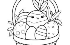Free Easter Bunny Coloring Page For Kids: Fun Springtime Activity regarding Easter Basket Coloring Pages Printable