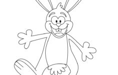 Free Easter Bunny Template / Easter Bunny Clipart And Coloring Pages in Easter Bunny Black and White Printable